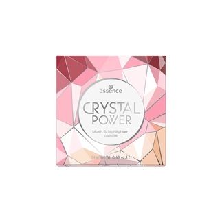 essence crystal power blush &amp; highlighter palette บรัช ไฮไลท์ เครื่องสำอาง บลัชออน ปัดแก้ม