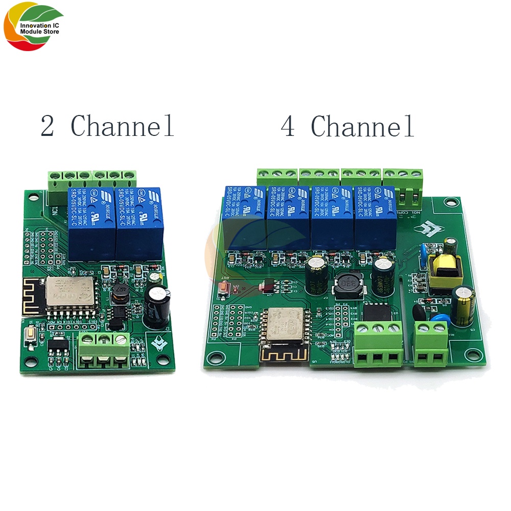 ESP8266 Wireless WIFI 2/4 Channel Relay Module ESP-12F Development ...