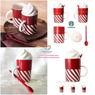 💟 พร้อมส่งค่ะ!! Starbucks Japan Candy Cane Whip-Mug.(2015 Christmas) 🎉🎌 