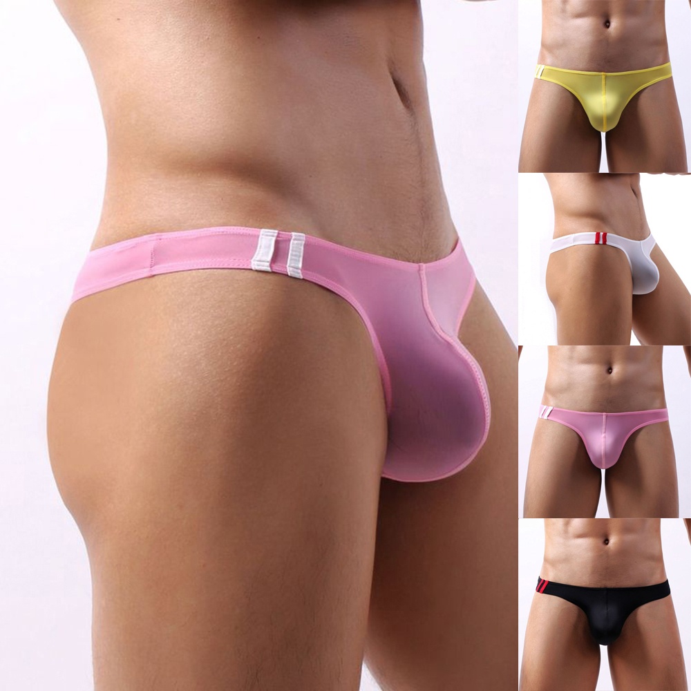 ภาพหน้าปกสินค้า1*Briefs L/XL/2XL Sexy Thong Stretch Bikini G-String Men's Soft Underwear 2022 จากร้าน beautyqueen12.th บน Shopee