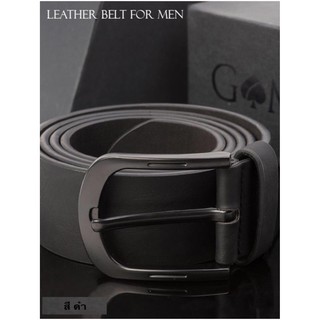 leather belt เข็มขัดผู้ชาย สีดำ เข็มขัดแฟชั่น เข็มขัดหนังแท้ เข็มขัดหนังชาย เข็มขัดวินเทจ