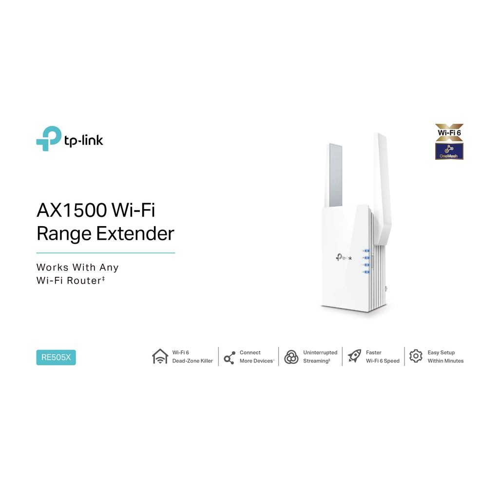 tp-link-re505x-ax1500-wi-fi-range-extender-wifi-6-ของแท้รับประกันตลอดอายุการใช้งาน