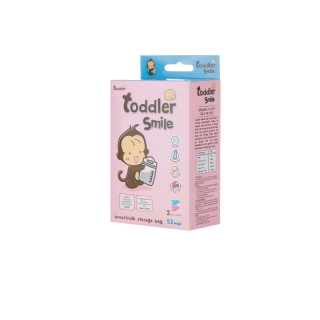 [ราคาพิเศษ1กล่อง] Toddler ถุงเก็บน้ำนมแม่ Jumbo box ขนาด 9ออนซ์ 52ใบ รุ่น Smile หนาแช่แข็งได้ดี (ขายดี)