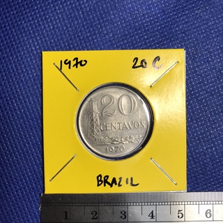 Special Lot No.60283 ปี1970 บราซิล 20 CENTAVOS เหรียญสะสม เหรียญต่างประเทศ เหรียญเก่า หายาก ราคาถูก