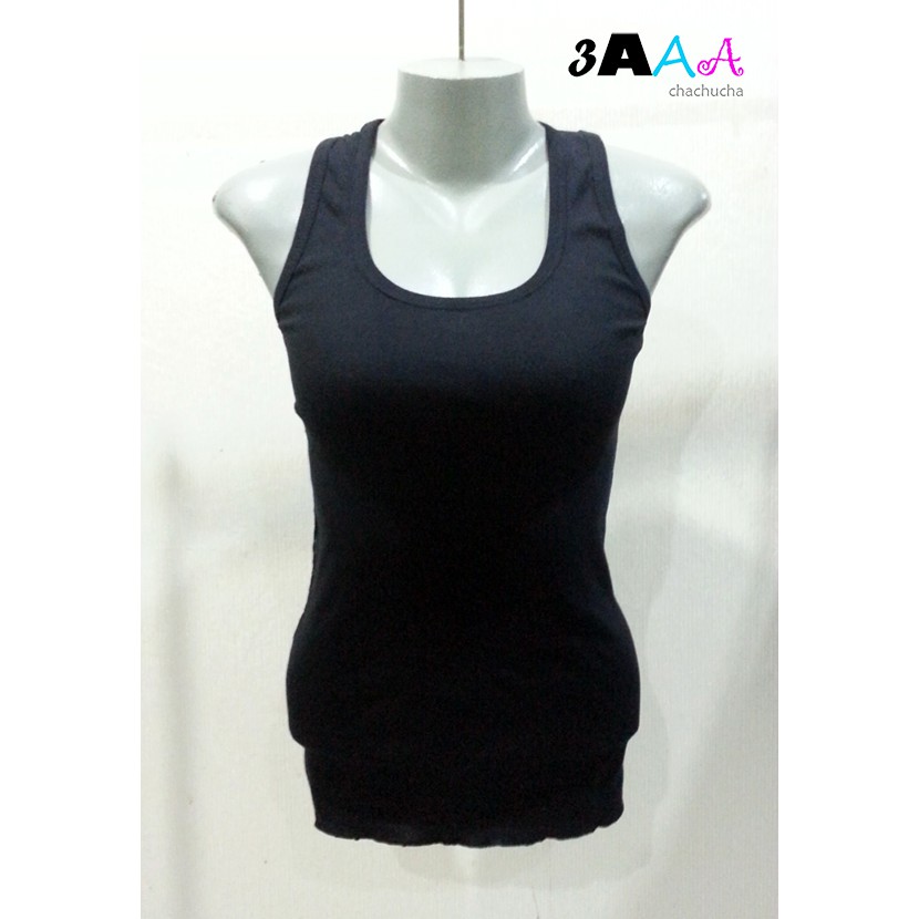 เสื้อกล้ามผู้หญิงด้านหลังต่อผ้าลูกไม้-lace-back-womens