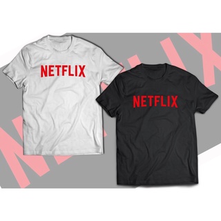 เสื้อสกรีนลาย Netflix Logo สุดฮิต มีไซส์ใหญ่ถึง 5XL 60 นิ้ว สินค้าพร้อมส่ง