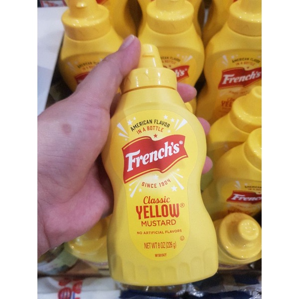 French’s มัสสตาร์ด เฟรนช์ แบบขวดบีบ yellow mustard keto ขนาด 226 กรัม
