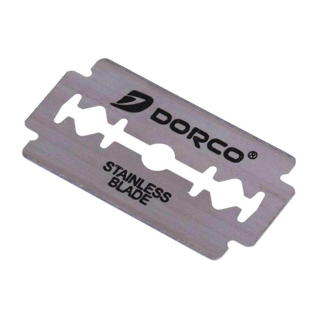 ใบมีดโกน-2-คม-กล่องเล็ก-dorco-stainless-blade-ดอร์โก้-แบบ-100-ใบมีด-กล่อง-รุ่น-แพททินั่ม-st-300-ใบมีดผลิตจาก-สแตนเลส-คุณภาพสูง-ใช้โกนหนวด-โกนผม-กันคิ้ว