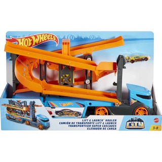 Hot Wheels Lift & Launch Hauler ของเล่นรถบรรทุกรถเหล็กฮอทวีล รุ่น GNM62