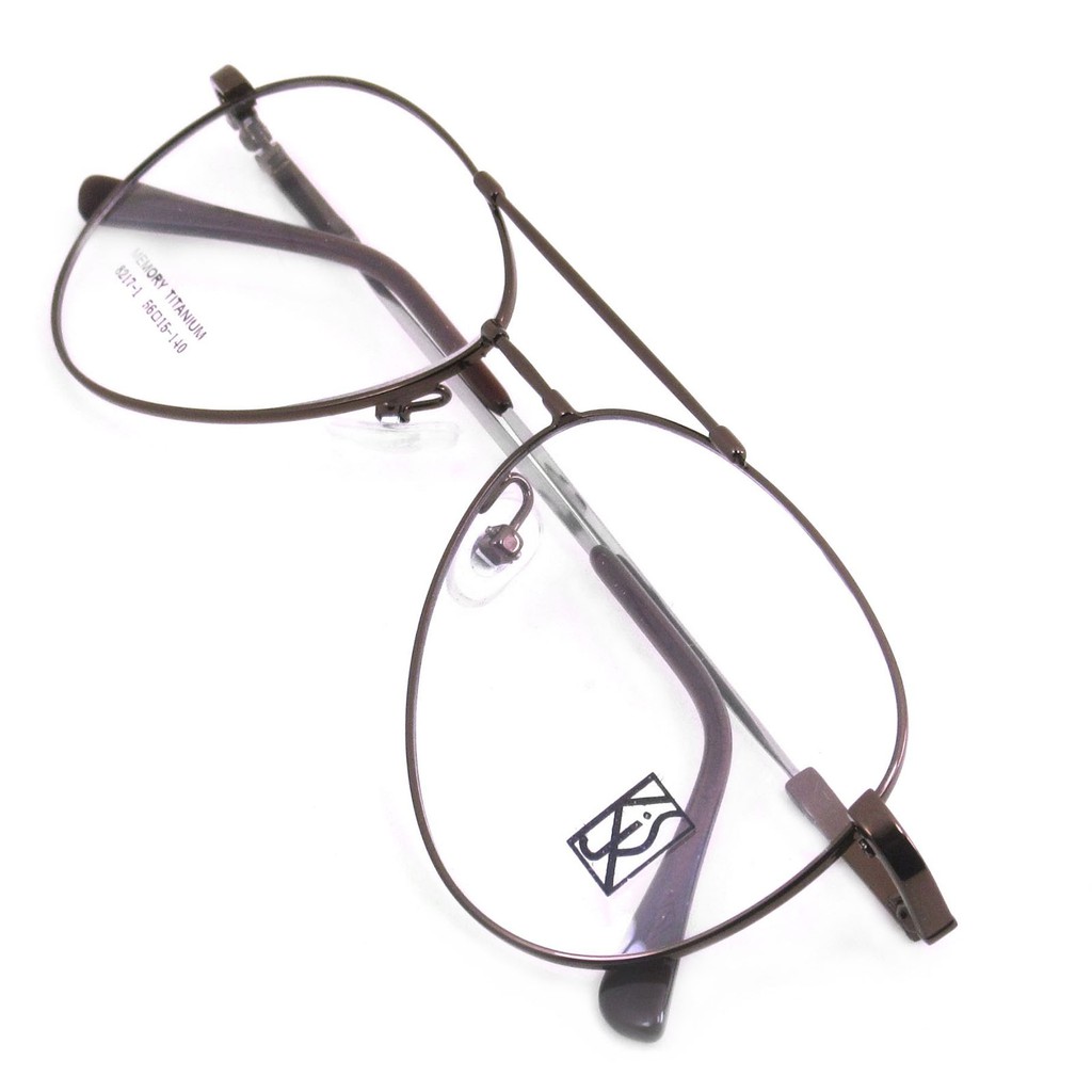 titanium-100-แว่นตา-รุ่น-82171-สีน้ำตาล-กรอบเต็ม-ขาข้อต่อ-วัสดุ-ไทเทเนียม-กรอบแว่นตา-eyeglasses