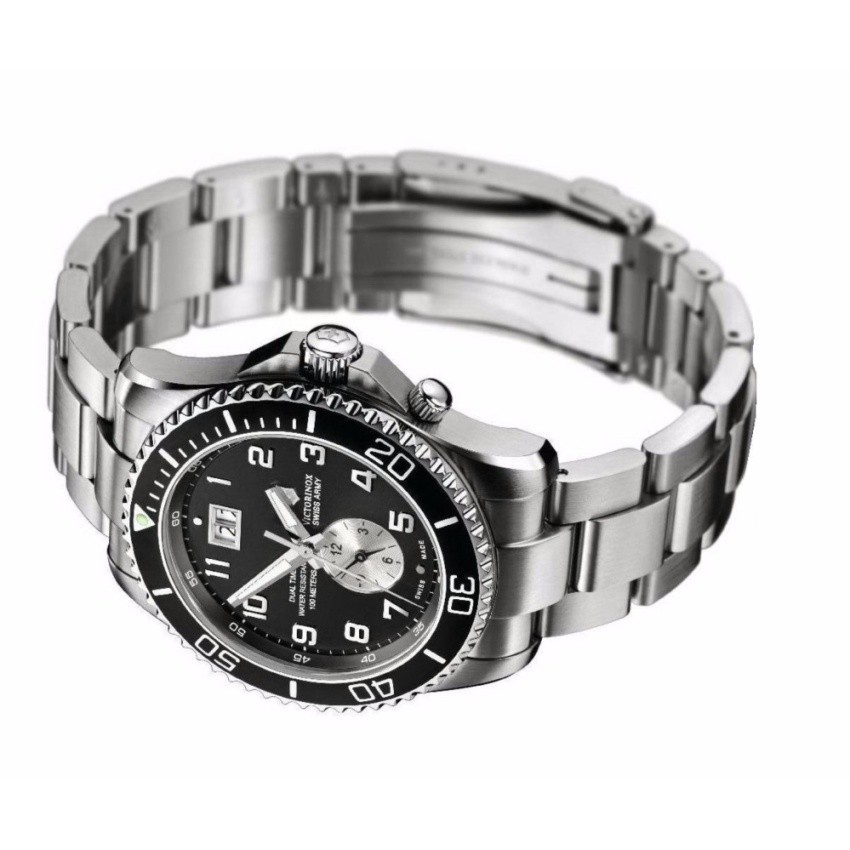 victorinox-swiss-army-นาฬิกาข้อมือผู้ชาย-สายสแตนเลส-รุ่น-241441-silver-black-รับประกัน-1-ปี-ของแท้