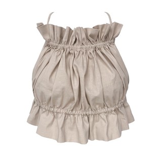 CALLA CREATIV Trixie Top -  Beige เสื้อครอปสายเดี่ยวผูกหลัง สีเบจ (Calla Iris)