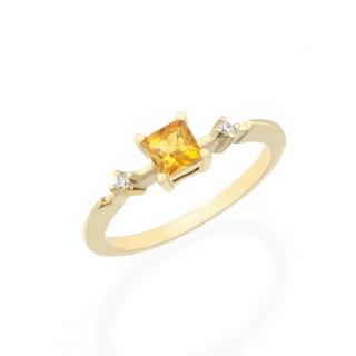 Chada แหวนพลอยเสริมดวงค้าขาย เรียกเงินเรียกทอง รุ่น Jolie ประดับอัญมณีแท้ CITRINE