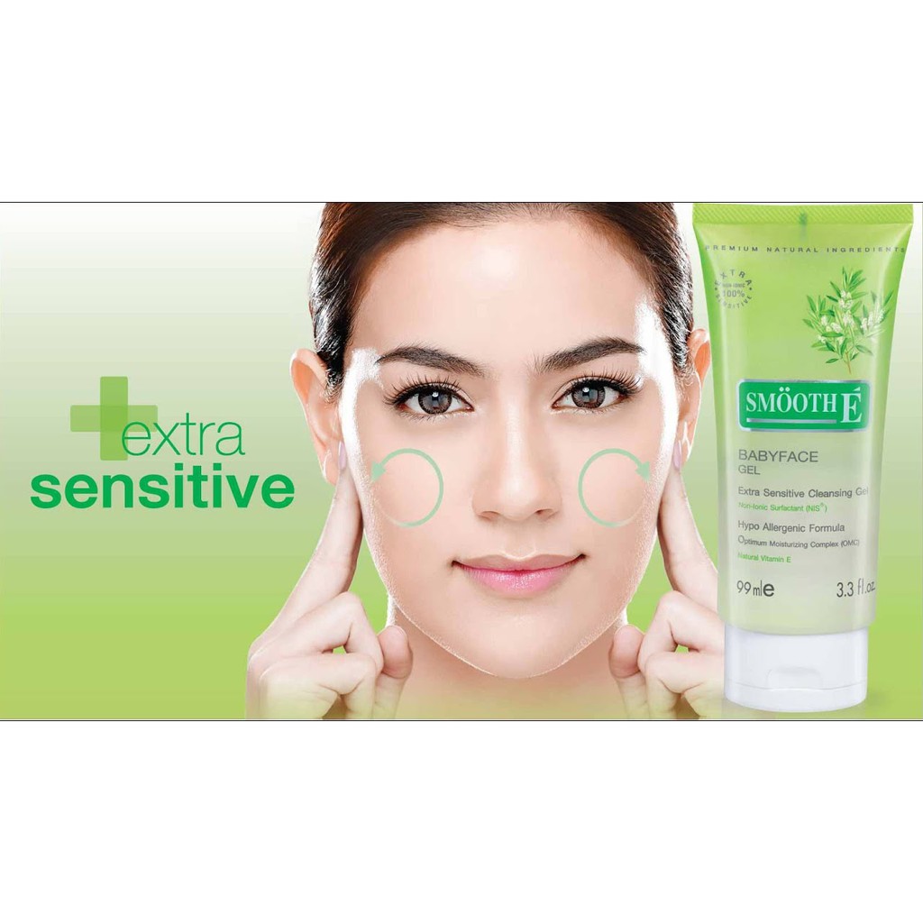 smooth-e-baby-face-gel-เจลสูตรอ่อนโยน-สำหรับผิวบอบบาง-แพ้ง่าย-มีแนวโน้มเป็นสิวง่าย-ขนาด-1-5-oz-3-3-oz-5-5-oz