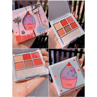 Cool Betty Ice-cream 2-in-1 Glitter Eye Shadow Palette Brighten Face Highlighter อายแชโดว์+ไฮไลท์ N0.59031