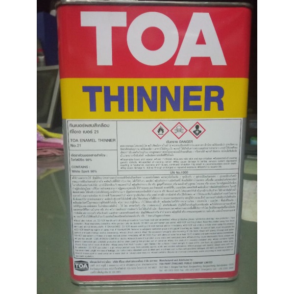 toa-thinner-ทินเนอร์ผสมสีเคลือบ-สีย้อมไม้-วานิช-เบอร์-21-ขนาด-3-785-ลิตร-เพิ่มความเงางามของสี