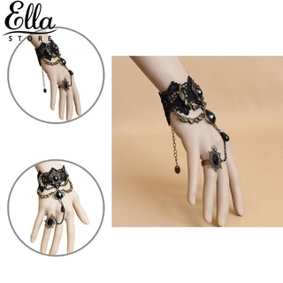 Ellastore123 เครื่องประดับสร้อยคอแหวนสร้อยข้อมือลูกไม้สําหรับผู้หญิง