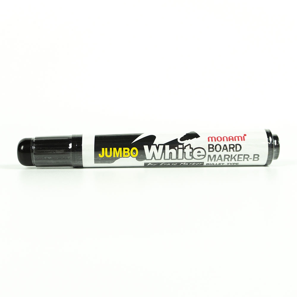 monami-jumbo-white-board-marker-bullet-2-mm-black-ปากกาไวท์บอร์ด-หัวกลม-ขนาดเส้น-2มม-หมึกสีดำ-ของแท้