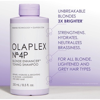 💥พร้อมส่ง💥Olaplex No. 4P Blonde Enhancer Toning Shampoo ตัวใหม่เพิ่งออก แท้100%