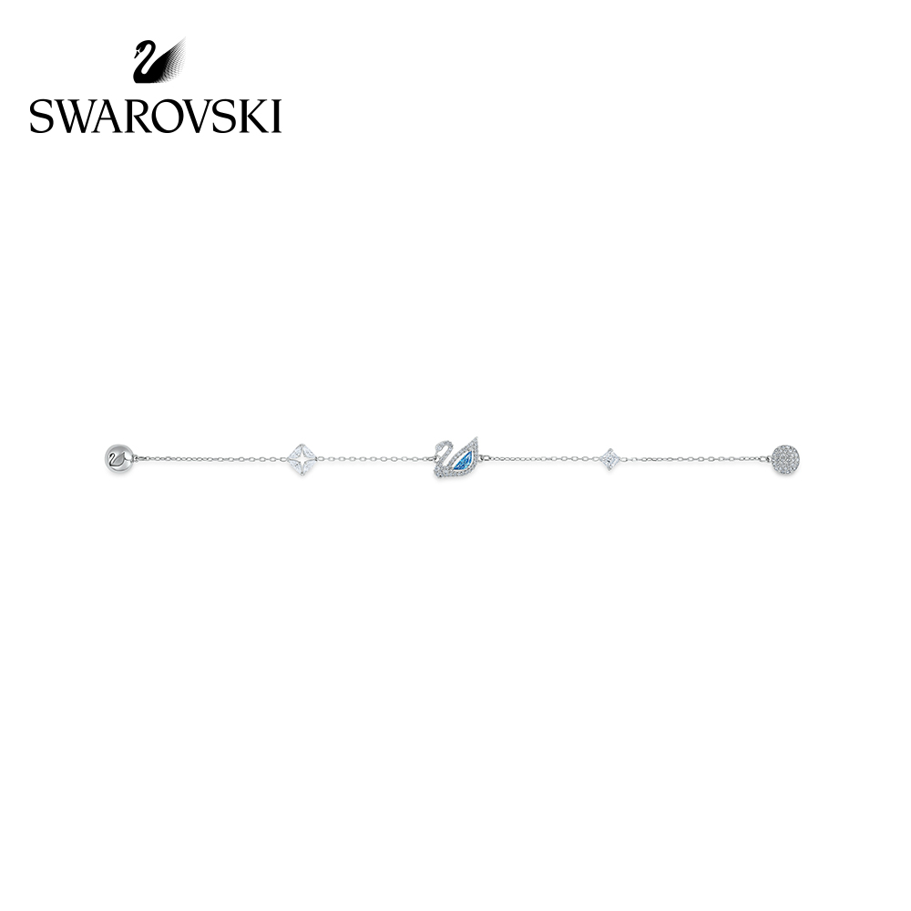 สวารอฟสกี้-dazzling-swan-สีฟ้า-หงส์-สร้อยข้อมือสตรี-สีใหม่