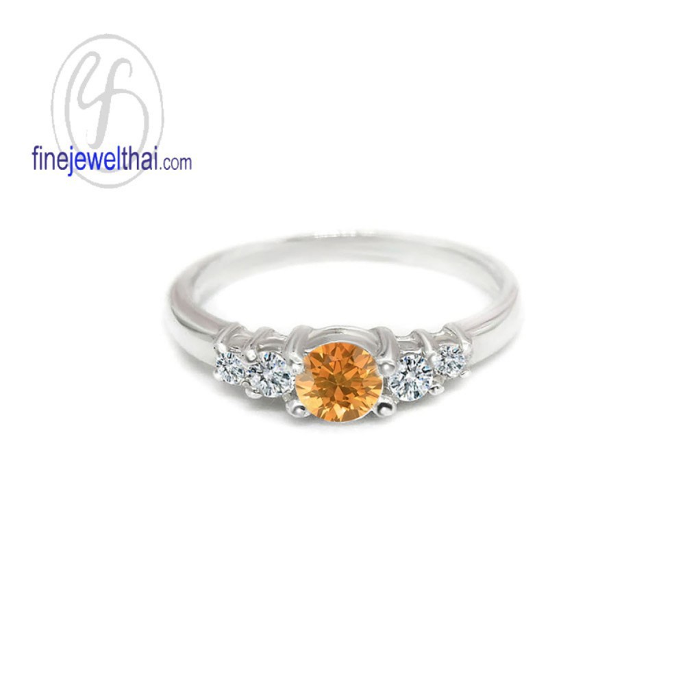 finejewelthai-แหวนซิทริน-ซิทริน-แหวนพลอย-แหวนเงินแท้-พลอยแท้-citrine-silver-ring-birthstone-r1116ct