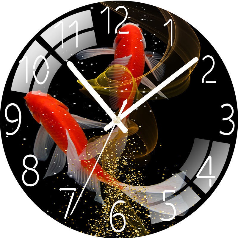 สุทธิสีแดงนาฬิกาห้องนั่งเล่นบ้านนาฬิกาแขวนปิดเสียงสร้างสรรค์นาฬิกาควอตซ์นาฬิกาตกแต่งห้องนอน