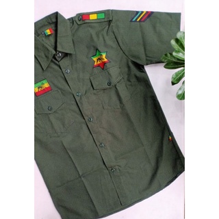 Kemeja Rasta เสื้อทหารบก เร็กเก้ JATIMAIKA