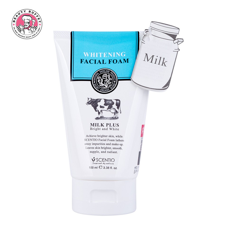 แพ็ค-6-หลอดราคาพิเศษ-beauty-buffet-scentio-milk-plus-whitening-q10-facial-foam-เซนทิโอมิลล์พลัสไวท์เทนนิ่ง-เฟเชียลโฟมคิวเทน-100ml