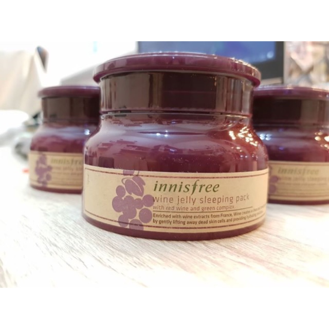ของแท้ Innisfree Wine Jelly Sleeping Pack 80mL มาส์กไวน์แดง Wine Mask