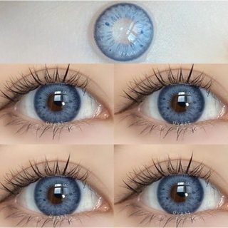 Uyaai คอนแทคเลนส์ 0.00--5.00 องศา สีเทา สีฟ้า 2 ชิ้น