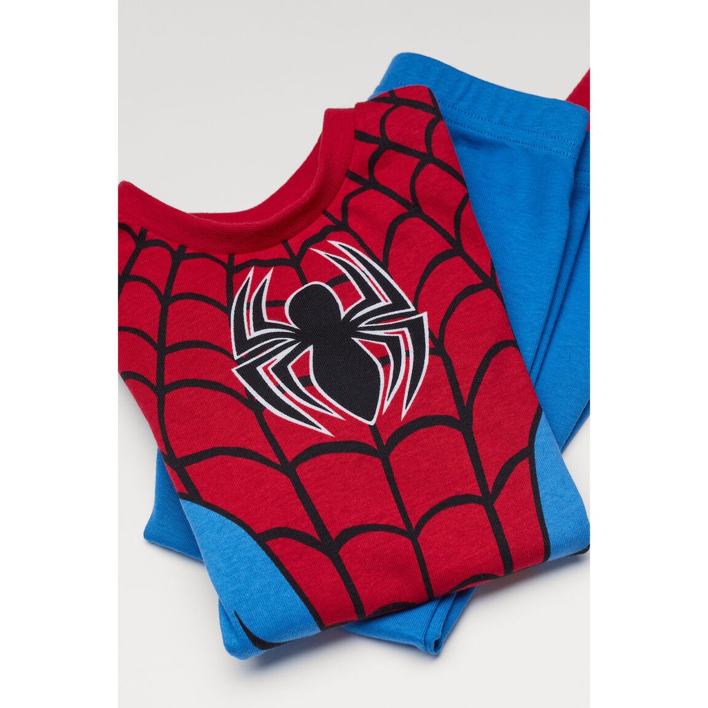 h-amp-m-ชุดนอนเด็ก-เสื้อแขนยาว-กางเกงขายาว-ลาย-spider-man-สีน้ำเงิน-แดง
