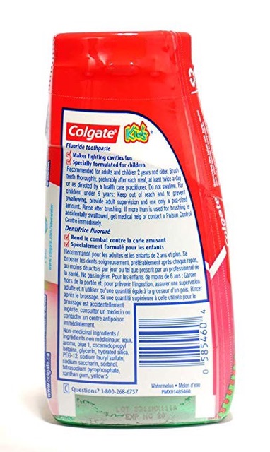 พร้อมส่ง-ยาสีฟัน-amp-น้ำยาบ้วนปากสำหรับเด็ก-colgate-kids-2-in-1-watermelon-burst-fluoride-toothpaste