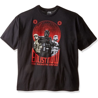 【🔥🔥】100%cotton เสื้อยืดคอวีผู้ชาย Star Wars Mens Rogue One Enlist Now T-Shirt men เสื้อ ยืด ผู้ชาย คอกลม โอเวอร์ ไซส์