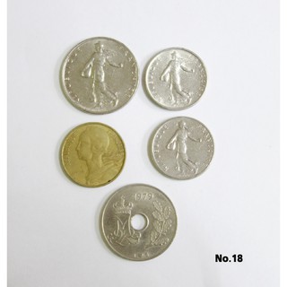 No.18 ขายเหรียญต่างประเทศ ตามรูป5เหรียญ  ส่งไว 2-3 วันได้ของ