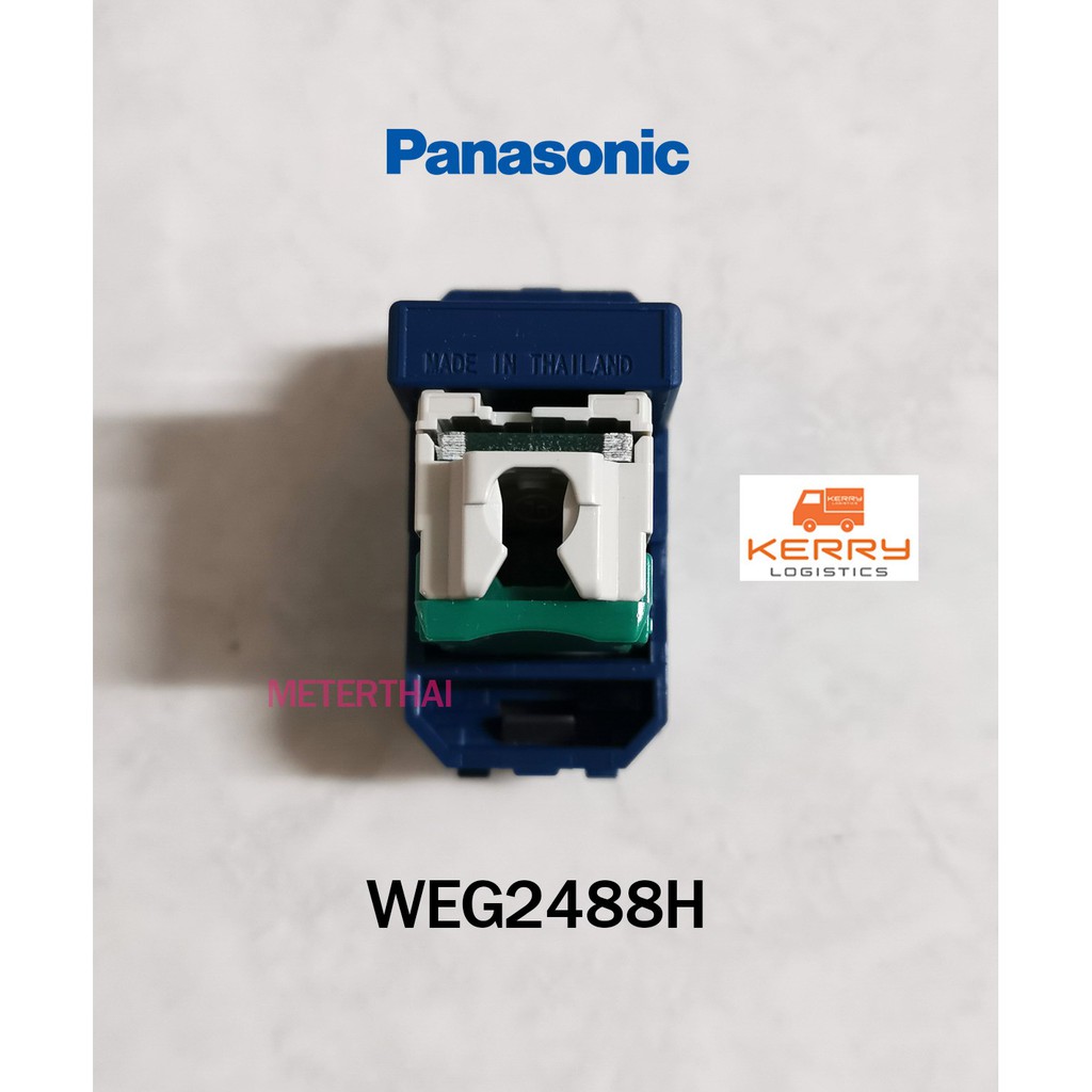 ภาพสินค้าPanasonic WEG2488H ปลั๊ก LAN CAT5 สีดำ พานาโซนิค จากร้าน meterthai บน Shopee ภาพที่ 1