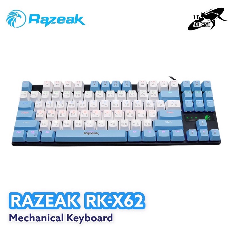 Razeak RK-X62 TKL Metal Mechanical Keyboard Gaming BLUESWITCH | Shopee ...