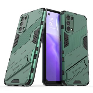 เคส OPPO Reno5 5G ฮาร์ดเคสกันกระแทกเคสโทรศัพท์ Hybrid Armor Shockproof Hard Case OPPO Reno 5 Reno5 5G Cover Stand