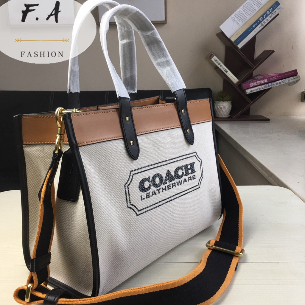 f-a-ของแท้-100-coach-89488-hot-new-item-ladies-bag-field30-ladies-shoulder-bags-ladies-handbags-color-canva