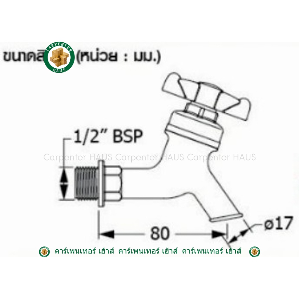 ก๊อกน้ำ-พลาสติก-watertec-แบบติดผนัง-รุ่น-truflo-tw2-vrh