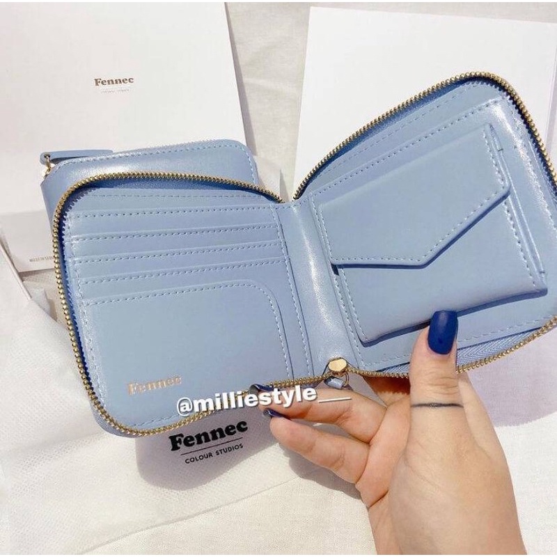 ทักก่อน-พร้อมส่ง-พรี-fennec-zipper-wallet-สี-fog-blue