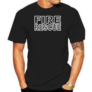 เสื้อยืดผ้าฝ้ายพิมพ์ลาย เสื้อยืดแขนสั้น พิมพ์ลาย Fire Rescue Firefighter Duty Department แฟชั่นฤดูร้อน สําหรับผู้ชาย 202