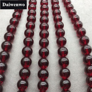 ภาพหน้าปกสินค้าWine Red Crystal Beads ไวน์แดงคริสตัลลูกปัด 4-12 มิลลิเมตรรอบธรรมชาติหลวมหินลูกปัด Diy สำหรับเครื่องประดับ ที่เกี่ยวข้อง