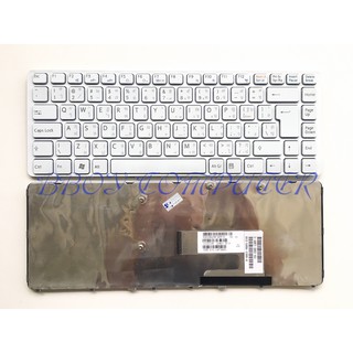 SONY Keyboard คีย์บอร์ด SONY Vaio VGN-NW PCG-7181M PCG-7186M (สีขาว) TH-EN