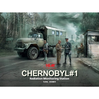 โมเดลประกอบ ICM Model 1/35 ICM35901 Chernobyl#1. Radiation Monitoring Station - Diorama