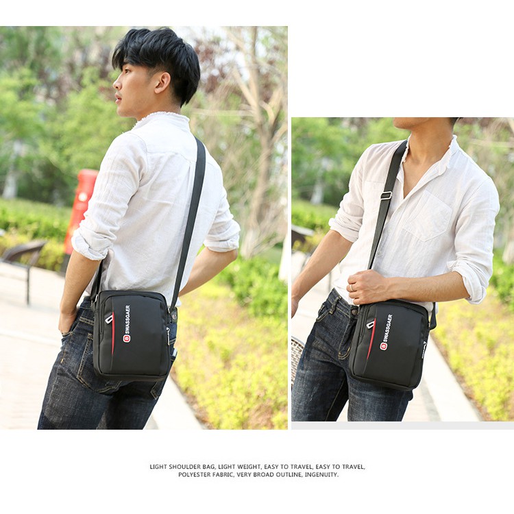 ถุง-กระเป๋าสะพายข้างผู้ชาย-แฟชั่นเกาหลีผ้า-oxford-กระเป๋า-messenger-bag