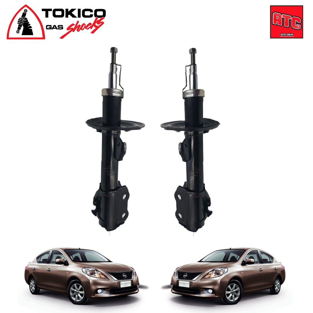 tokico-โช๊คอัพ-หน้า-หลัง-1คันรถ-nissan-almera-นิสสัน-อัลเมร่า-ปี-2010-2019