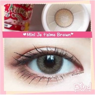 mini Je t’aime Brown มินิ น้ำตาล ขอบฟุ้ง สีน้ำตาล Kitty Kawaii Contact Lens คอนแทคเลนส์ค่าสายตา สายตาสั้น สายตาปกติ