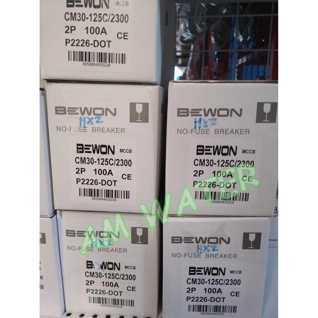 เบรกเกอร์-2p-30a-63a-100a-bewon-โนฟิวส์-เมนเบรกเกอร์-ป้องกันกระแสไฟฟ้าเกินพิกัด