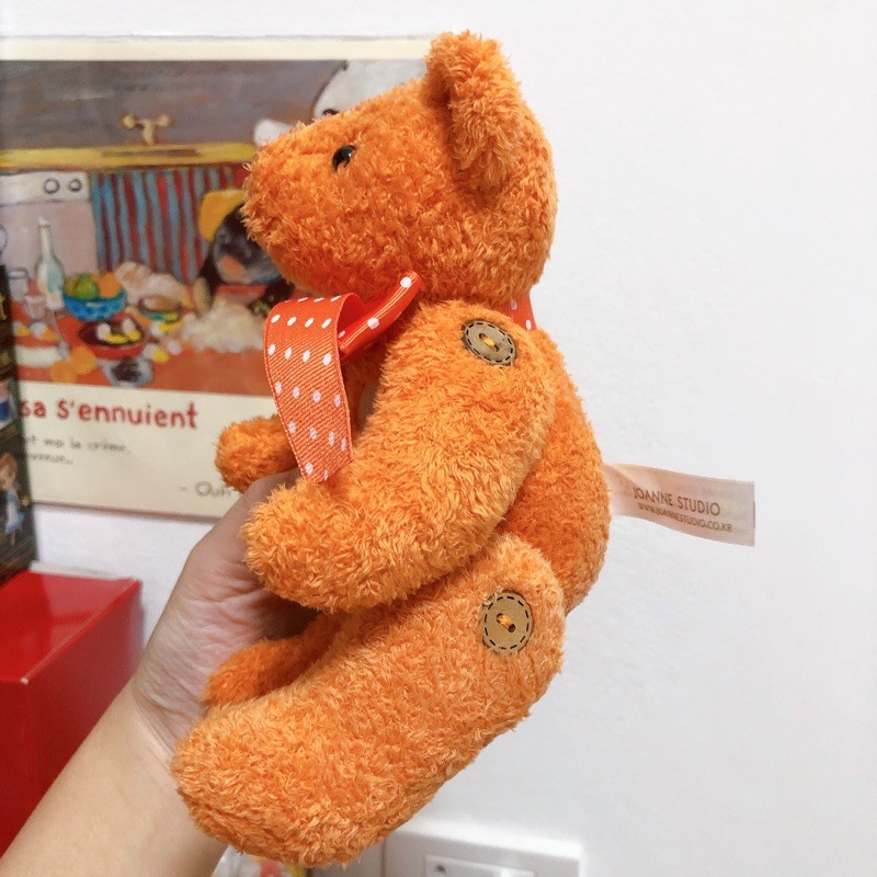 ตุ๊กตาหมีสีส้ม-ขนสวย-แขนขาหมุนได้-joanne-studio-bear-ลิขสิทธิ์แท้