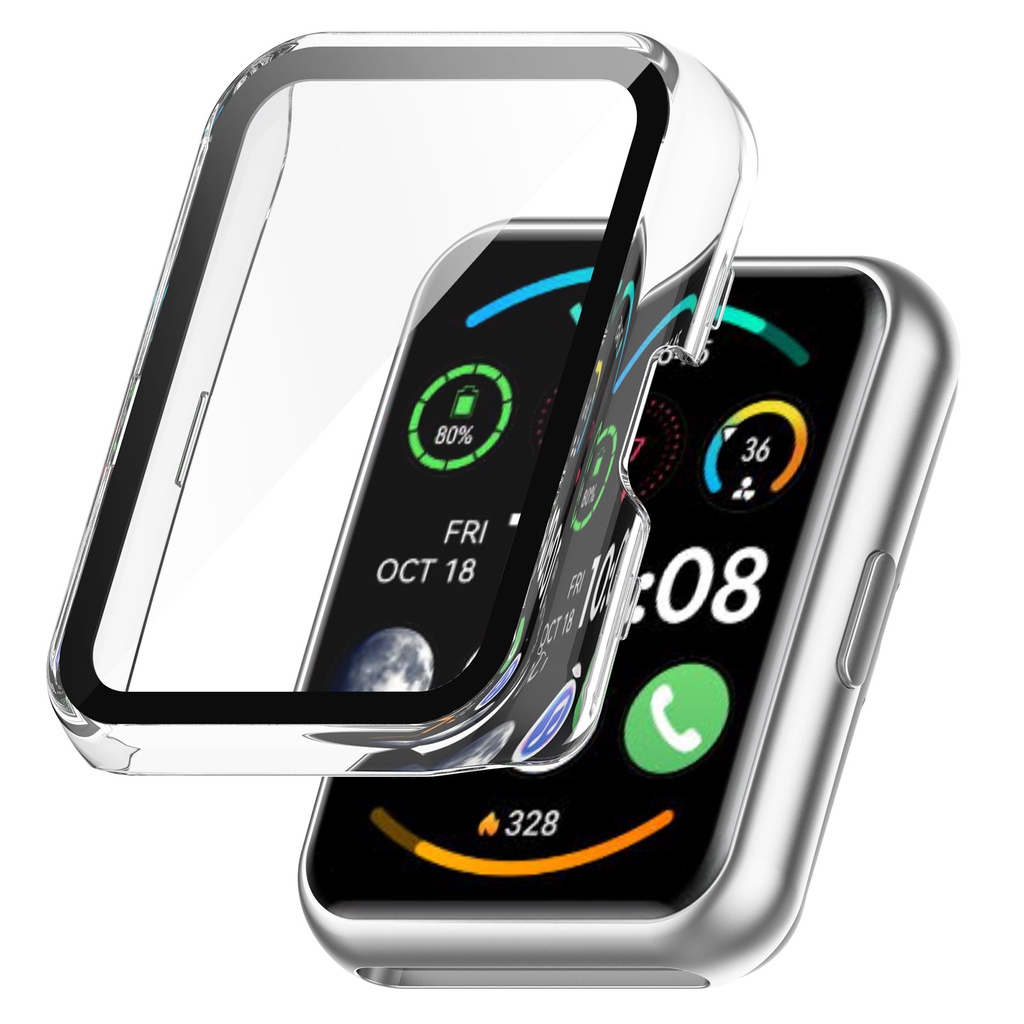 เคสกระจกนิรภัย-pc-แบบแข็ง-บางพิเศษ-ป้องกันหน้าจอ-สําหรับ-huawei-watch-fit-new-fit2